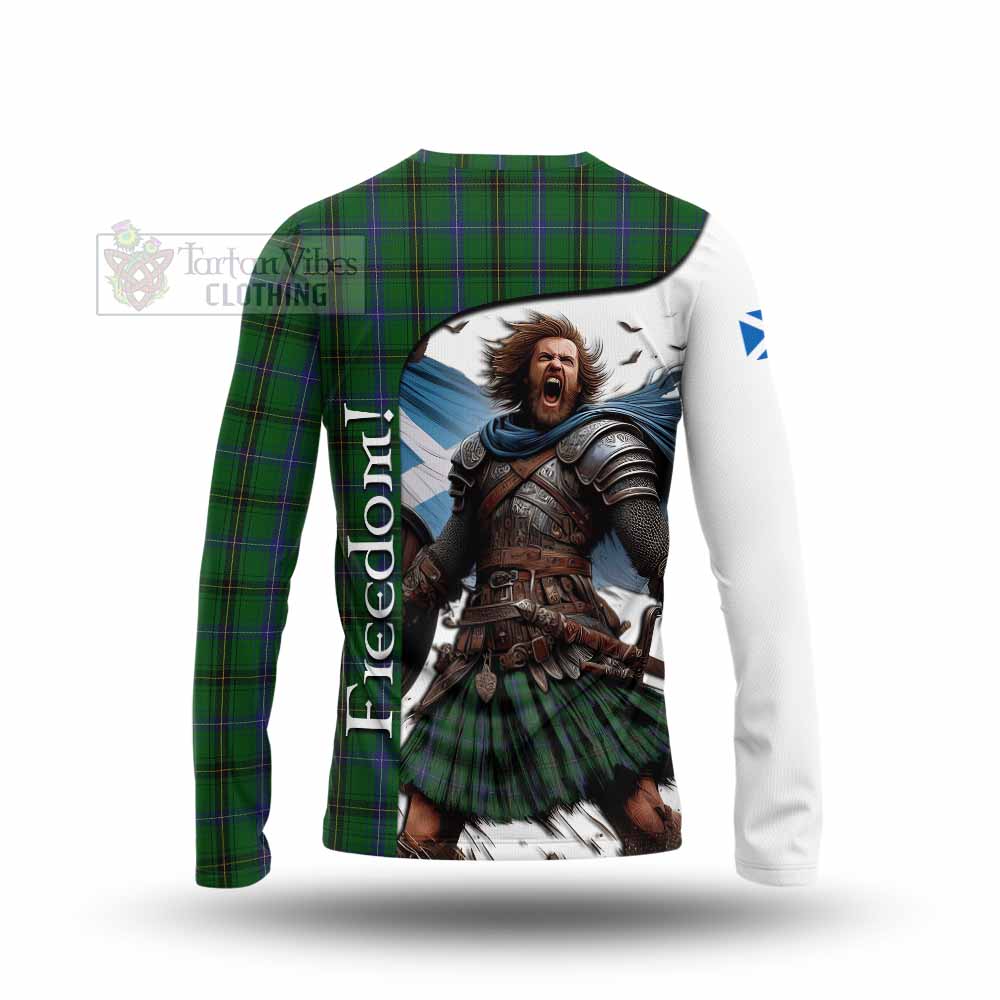 Tartan Vibes Clothing Henderson Crest Tartan Long Sleeve T-Shirt Inspired by the Freedom of Scottish Warrior