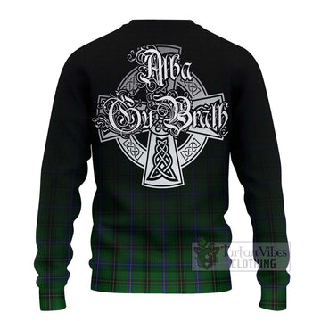 Henderson Tartan Ugly Sweater Featuring Alba Gu Brath Family Crest Celtic Inspired