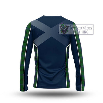 Henderson Tartan Long Sleeve T-Shirt with Family Crest and Lion Rampant Vibes Sport Style