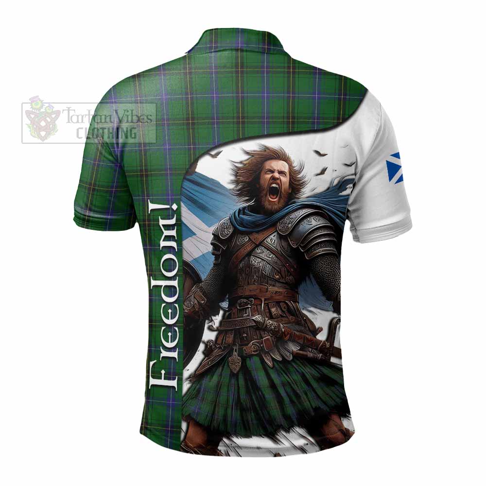 Tartan Vibes Clothing Henderson Crest Tartan Polo Shirt Inspired by the Freedom of Scottish Warrior