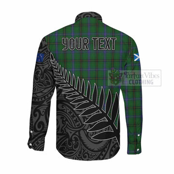 Henderson Crest Tartan Long Sleeve Button Shirt with New Zealand Silver Fern Half Style