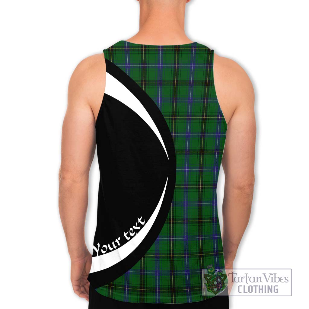 Henderson Tartan Men's Tank Top with Family Crest Circle Style - Tartan Vibes Clothing