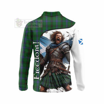 Henderson Crest Tartan Long Sleeve Polo Shirt Inspired by the Freedom of Scottish Warrior