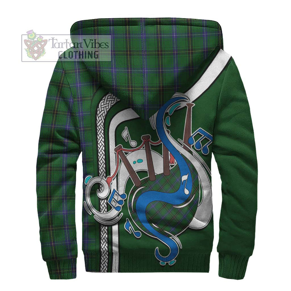 Henderson Tartan Sherpa Hoodie with Epic Bagpipe Style - Tartanvibesclothing Shop