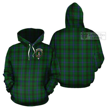 Henderson Tartan Cotton Hoodie with Family Crest