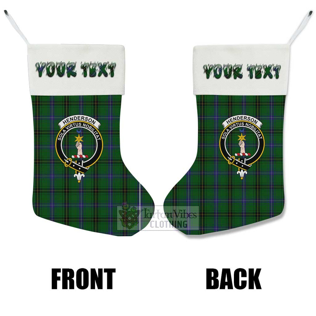 Tartan Vibes Clothing Henderson Tartan Family Crest Christmas Stocking with Personalized Text