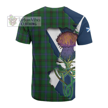 Henderson Tartan Family Crest Cotton T-shirt Scottish Thistle Celtic Inspired - Tartan Vibes Clothing