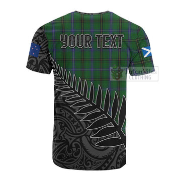 Henderson Crest Tartan Cotton T-shirt with New Zealand Silver Fern Half Style