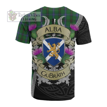 Henderson Tartan Family Crest Cotton T-shirt Lion Rampant Royal Thistle Shield Celtic Inspired - Tartan Vibes Clothing