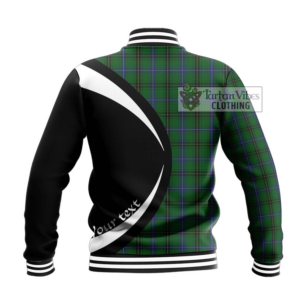 Henderson Tartan Baseball Jacket with Family Crest Circle Style - Tartan Vibes Clothing