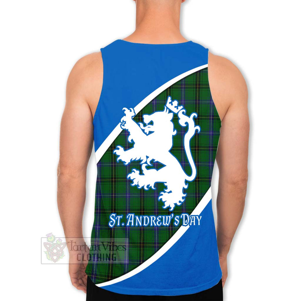 Tartan Vibes Clothing Henderson Family Crest Tartan Men's Tank Top Celebrate Saint Andrew's Day in Style