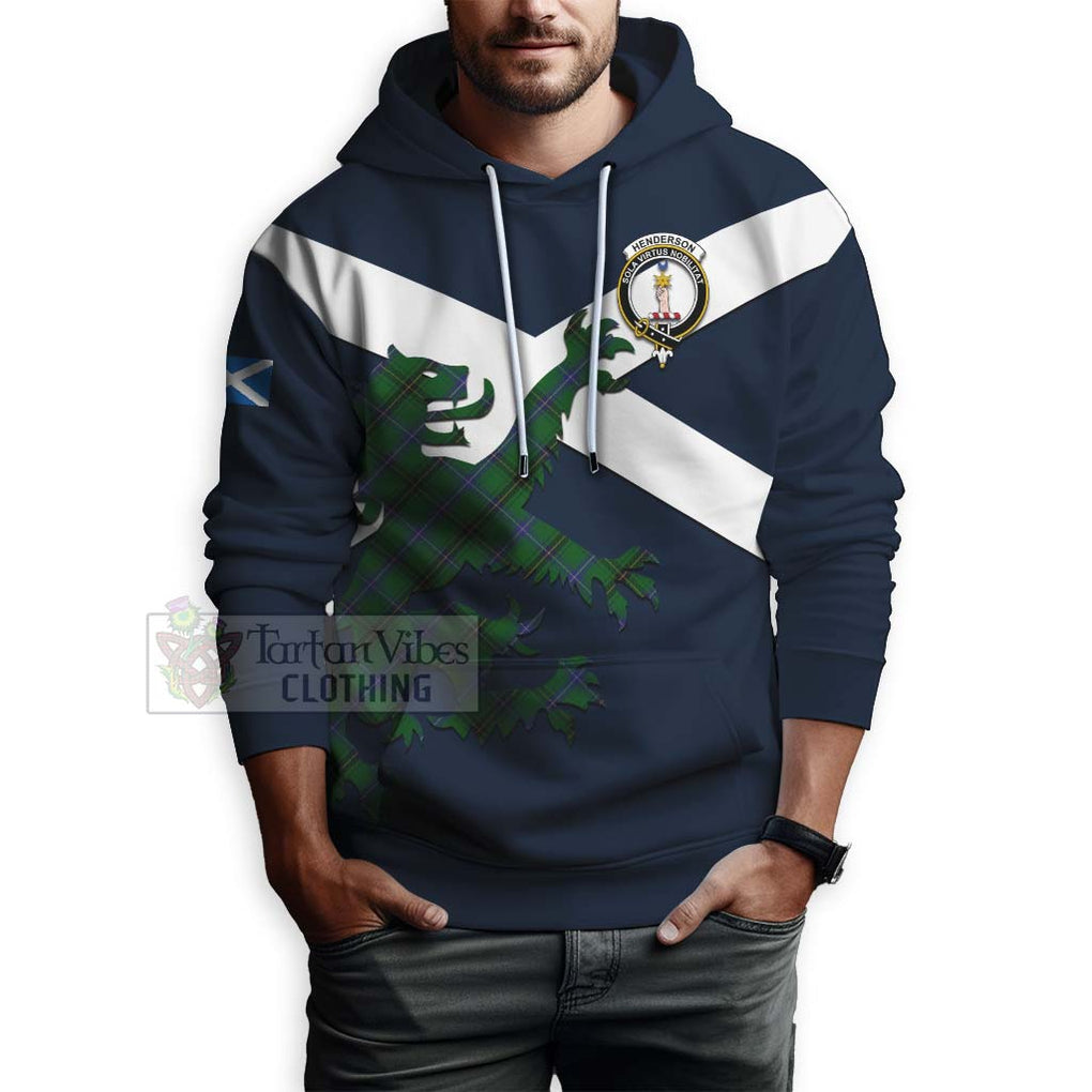 Tartan Vibes Clothing Henderson Tartan Lion Rampant Hoodie – Proudly Display Your Heritage with Alba Gu Brath and Clan Name