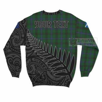 Henderson Crest Tartan Sweatshirt with New Zealand Silver Fern Half Style