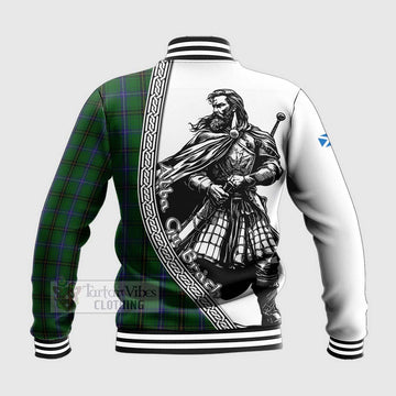 Henderson Tartan Clan Crest Baseball Jacket with Highlander Warrior Celtic Style