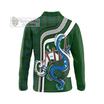 Henderson Tartan Long Sleeve Polo Shirt with Epic Bagpipe Style