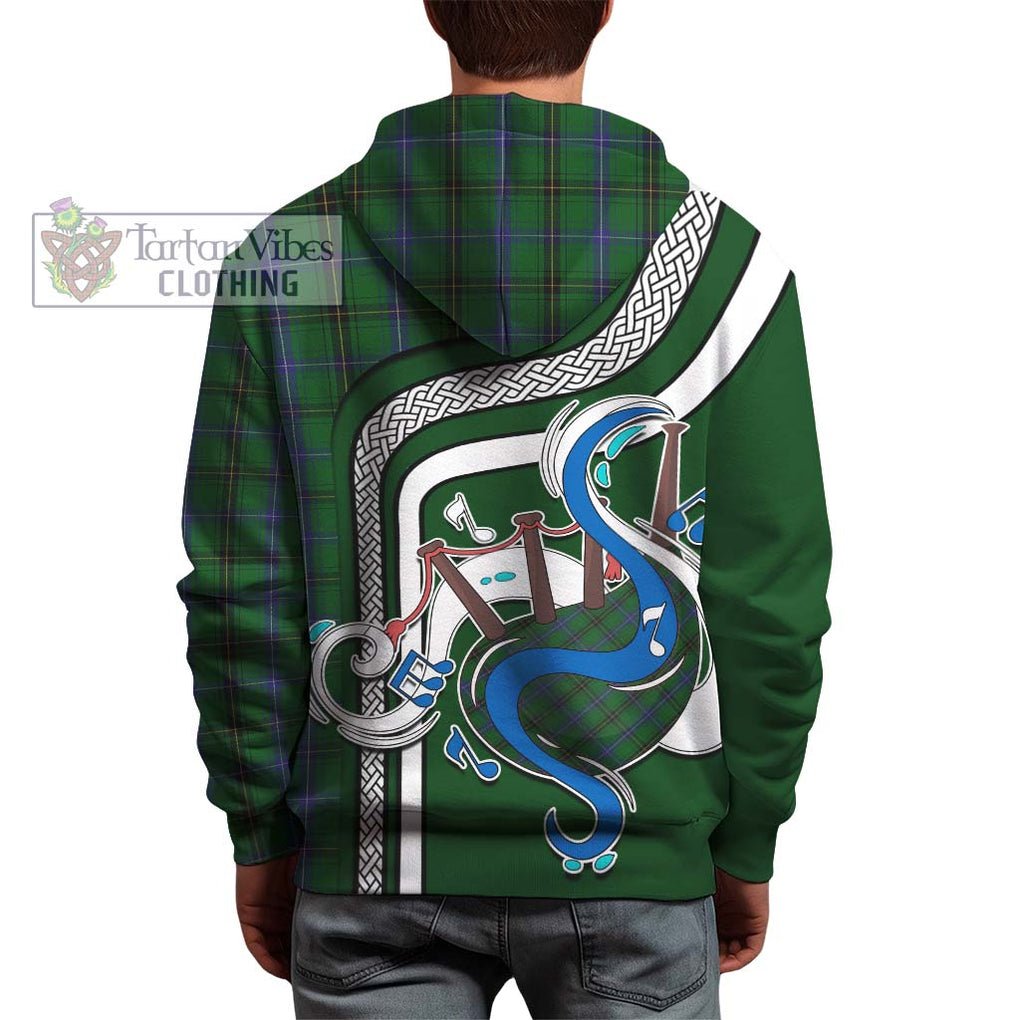 Henderson Tartan Hoodie with Epic Bagpipe Style - Tartanvibesclothing Shop