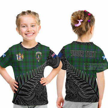 Henderson Crest Tartan Kid T-Shirt with New Zealand Silver Fern Half Style