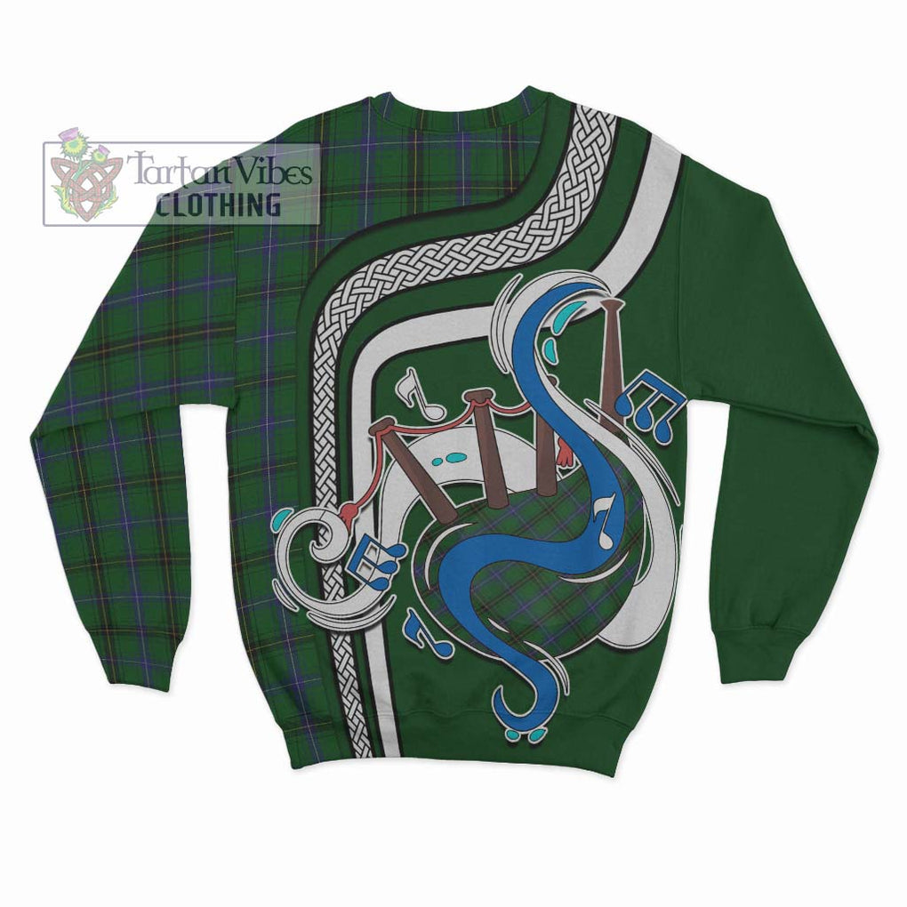 Tartan Vibes Clothing Henderson Tartan Sweatshirt with Epic Bagpipe Style