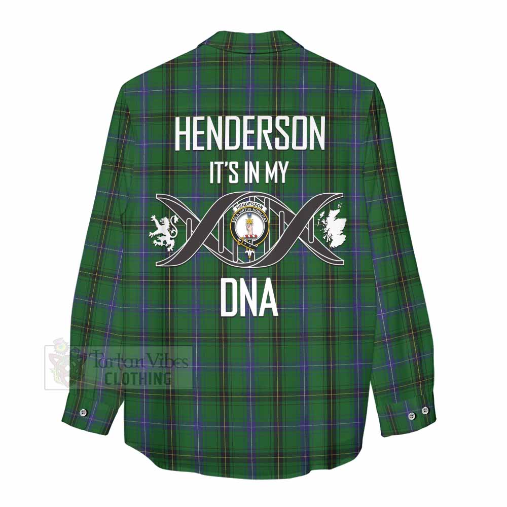 Tartan Vibes Clothing Henderson Tartan Women's Casual Shirt with Family Crest DNA In Me Style