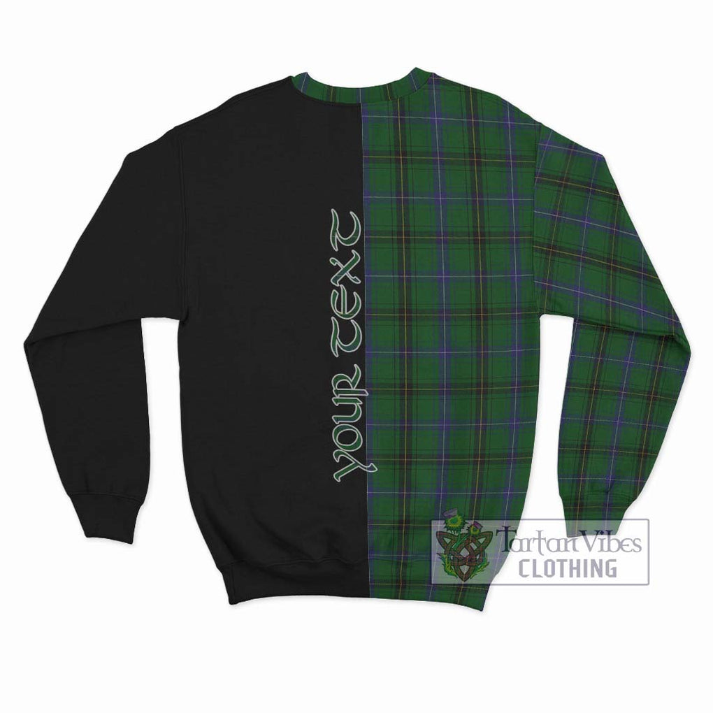 Henderson Tartan Sweatshirt with Family Crest and Half Of Me Style - Tartanvibesclothing Shop