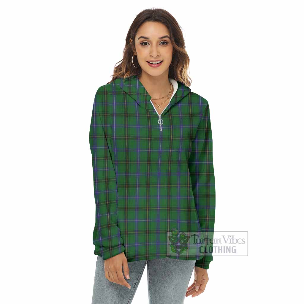 Henderson Tartan Women's Borg Fleece Hoodie with Half Zip - Tartan Vibes Clothing