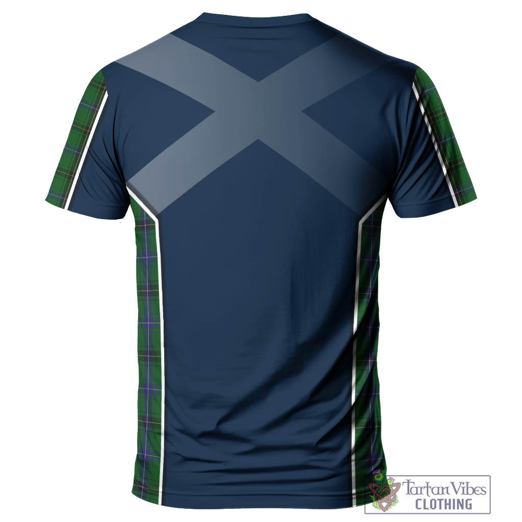 Tartan Vibes Clothing Henderson Tartan T-Shirt with Family Crest and Scottish Thistle Vibes Sport Style