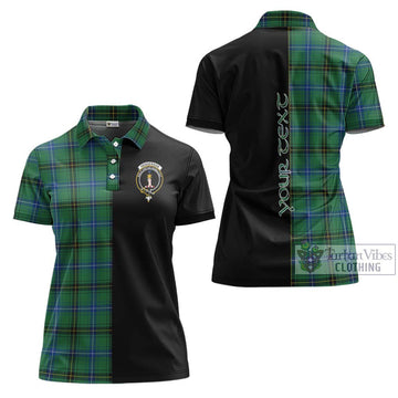 Henderson Ancient Tartan Women's Polo Shirt with Family Crest and Half Of Me Style