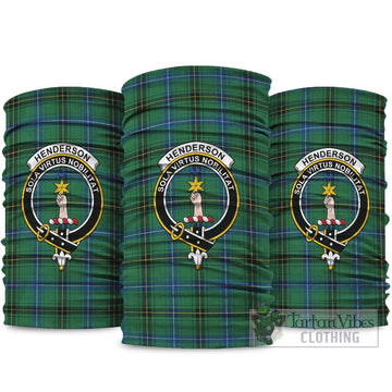 Henderson Ancient Tartan Neck Gaiters, Tartan Bandanas, Tartan Head Band with Family Crest