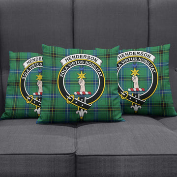 Henderson Ancient Tartan Pillow Cover with Family Crest