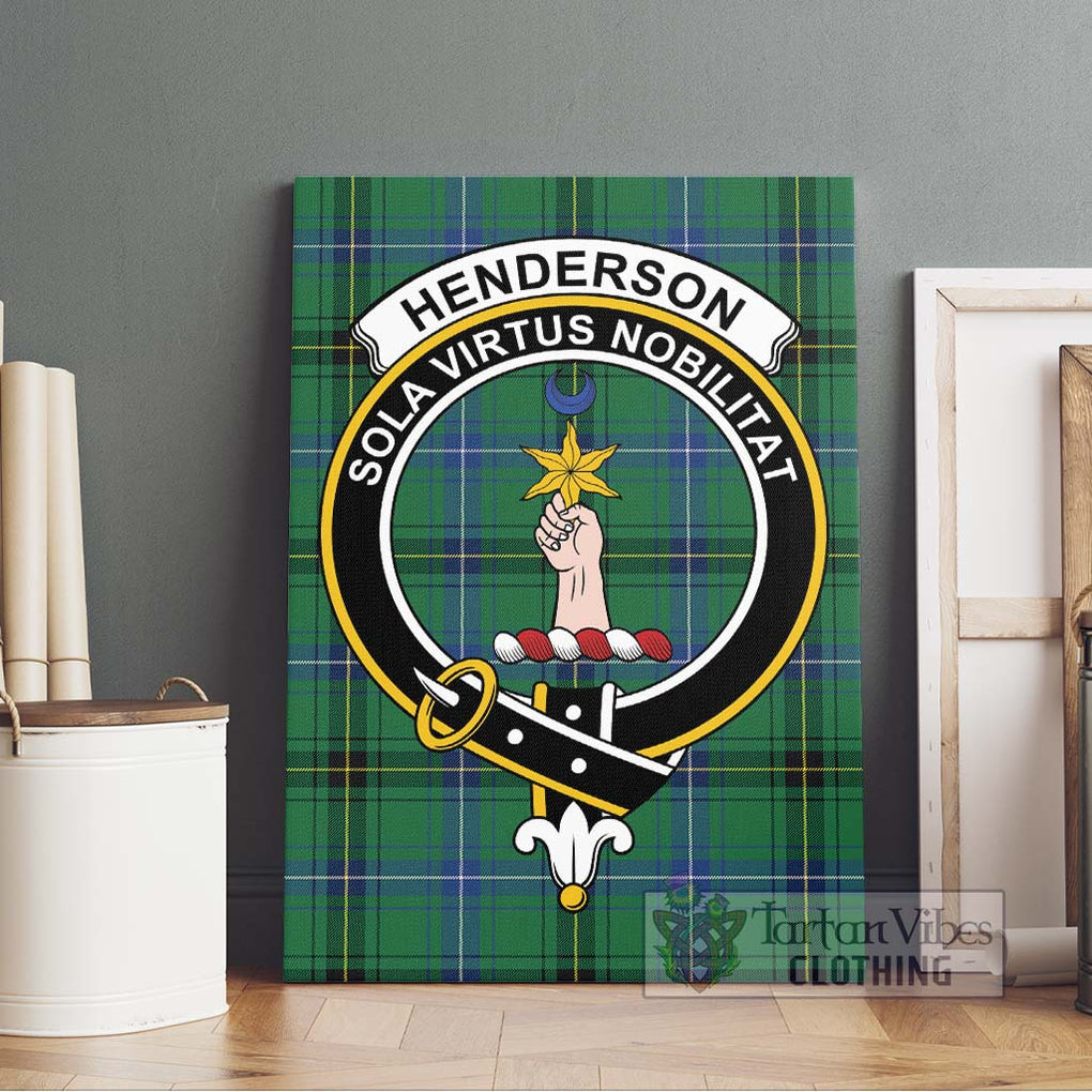 Henderson Ancient Tartan Canvas Print Wall Art with Family Crest Without Frame - Tartan Vibes Clothing