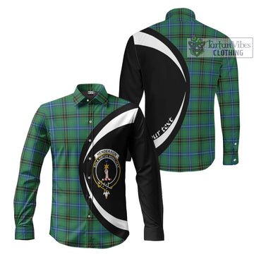 Henderson Ancient Tartan Long Sleeve Button Up with Family Crest Circle Style