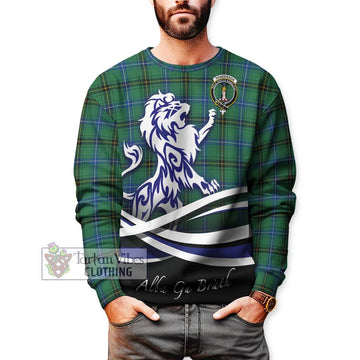 Henderson Ancient Tartan Sweatshirt with Alba Gu Brath Regal Lion Emblem