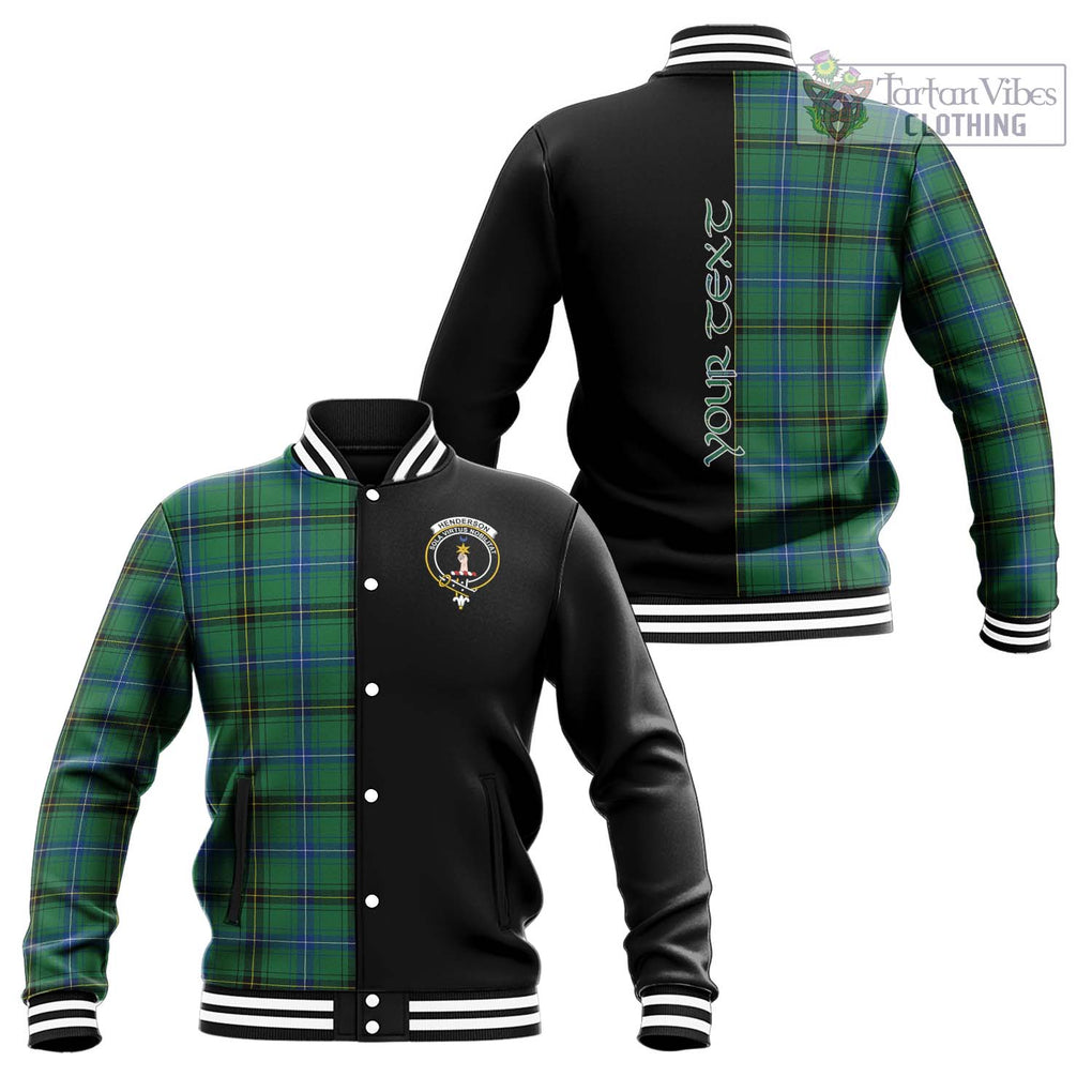 Henderson Ancient Tartan Baseball Jacket with Family Crest and Half Of Me Style Unisex - Tartanvibesclothing Shop