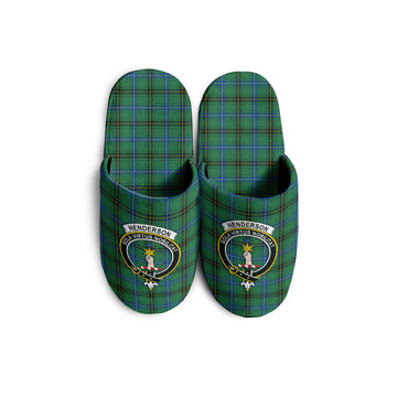 Henderson Ancient Tartan Home Slippers with Family Crest