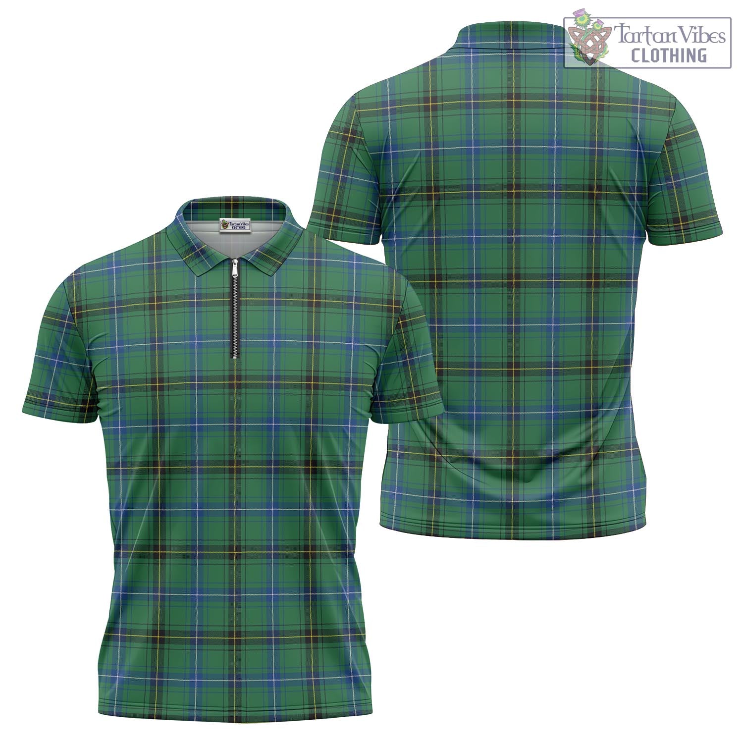 Tartan Vibes Clothing Henderson Ancient Tartan Zipper Polo Shirt