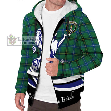 Henderson Ancient Tartan Sherpa Hoodie with Alba Gu Brath Regal Lion Emblem