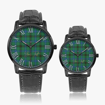 Henderson Ancient Tartan Personalized Your Text Leather Trap Quartz Watch