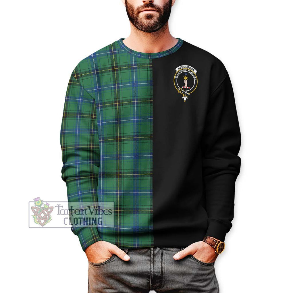 Henderson Ancient Tartan Sweatshirt with Family Crest and Half Of Me Style Unisex - Tartanvibesclothing Shop