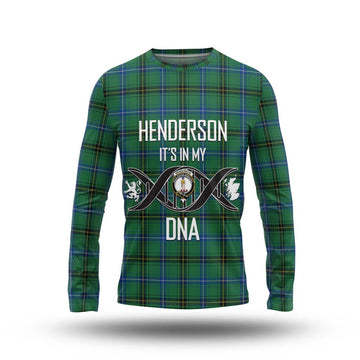 Henderson Ancient Tartan Long Sleeve T-Shirt with Family Crest DNA In Me Style