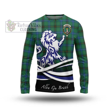 Henderson Ancient Tartan Long Sleeve T-Shirt with Alba Gu Brath Regal Lion Emblem