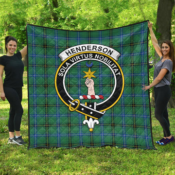 Henderson Ancient Tartan Quilt with Family Crest