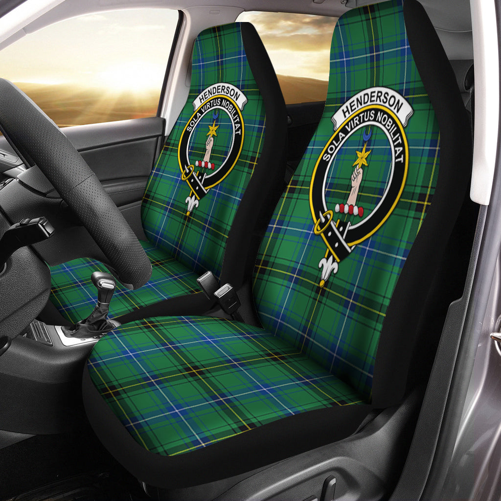 Henderson Ancient Tartan Car Seat Cover with Family Crest One Size - Tartanvibesclothing