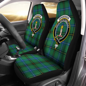 Henderson Ancient Tartan Car Seat Cover with Family Crest