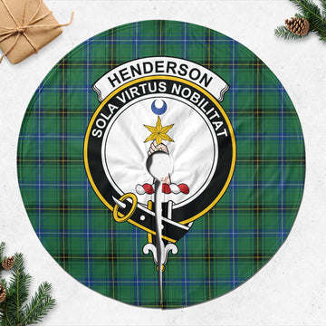 Henderson Ancient Tartan Christmas Tree Skirt with Family Crest