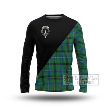 Henderson Ancient Tartan Long Sleeve T-Shirt with Family Crest and Military Logo Style