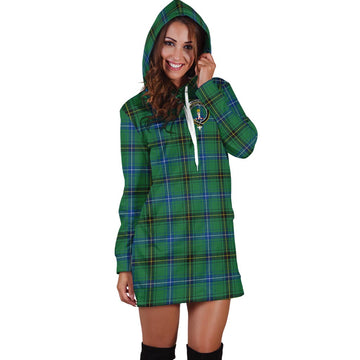 Henderson Ancient Tartan Hoodie Dress with Family Crest