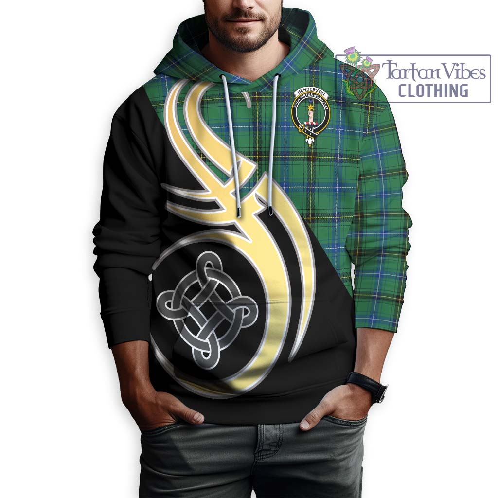 Henderson Ancient Tartan Hoodie with Family Crest and Celtic Symbol Style Zip Hoodie - Tartan Vibes Clothing