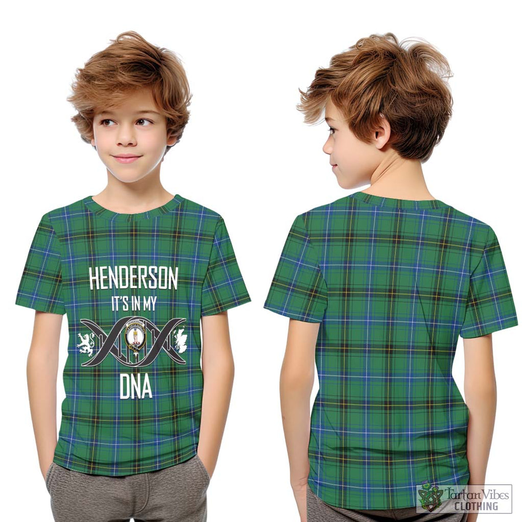 Henderson Ancient Tartan Kid T-Shirt with Family Crest DNA In Me Style Youth XL Size14 - Tartanvibesclothing Shop