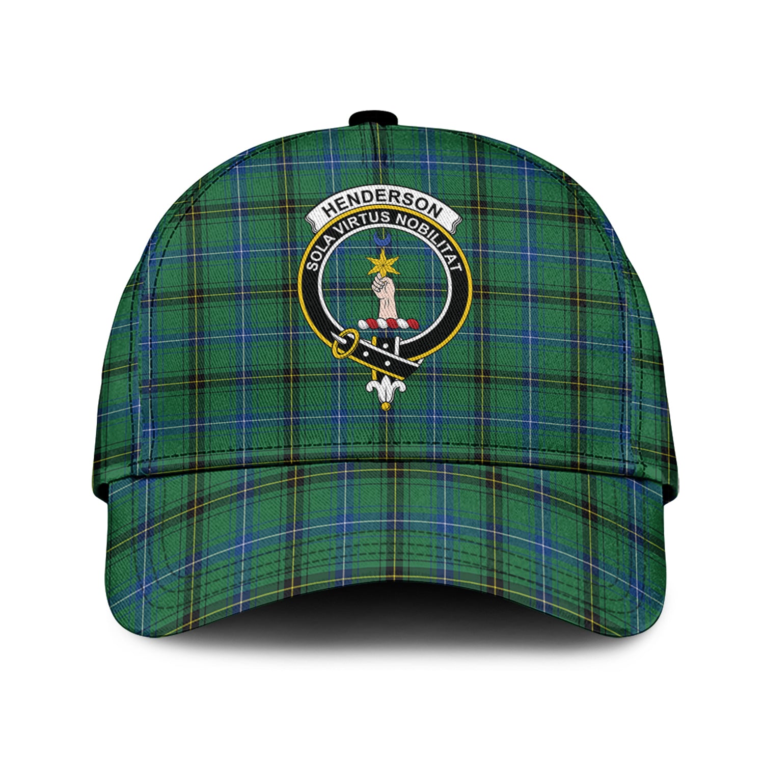 Henderson Ancient Tartan Classic Cap with Family Crest Classic Cap Universal Fit - Tartan Vibes Clothing