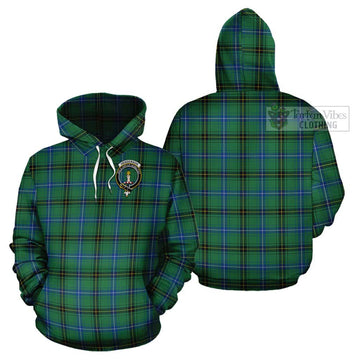 Henderson Ancient Tartan Cotton Hoodie with Family Crest